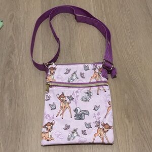Loungefly Purple Crossbody Bag with Bambi Design